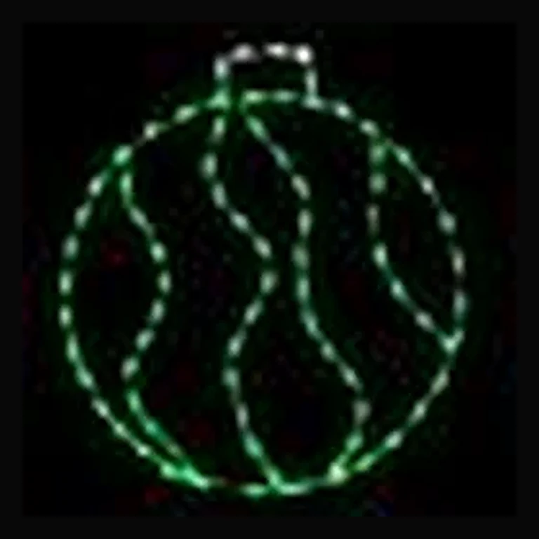 Swirl Ornament Small LED Display (28") — Green