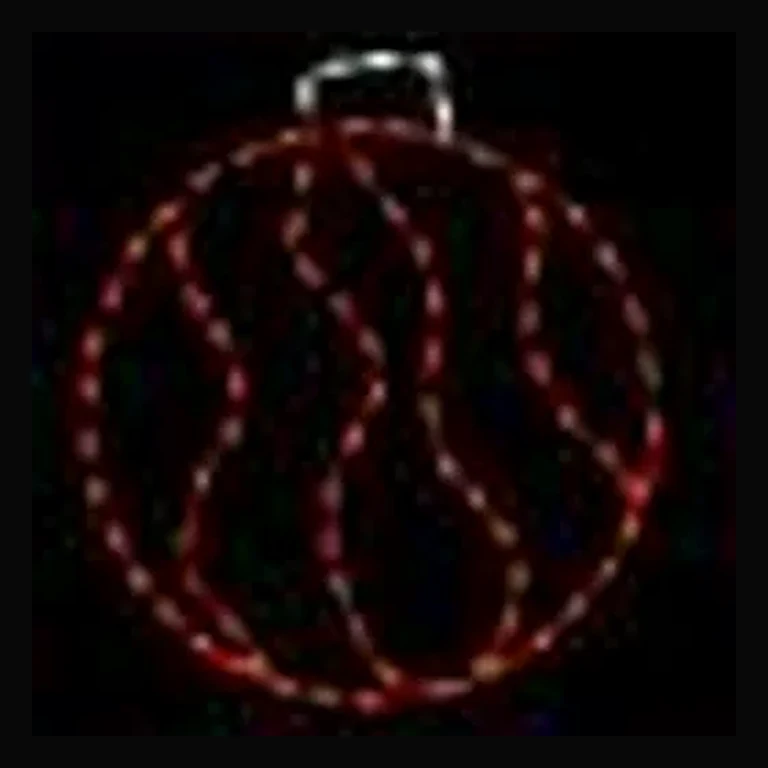 Swirl Ornament Small LED Display (28") — Red