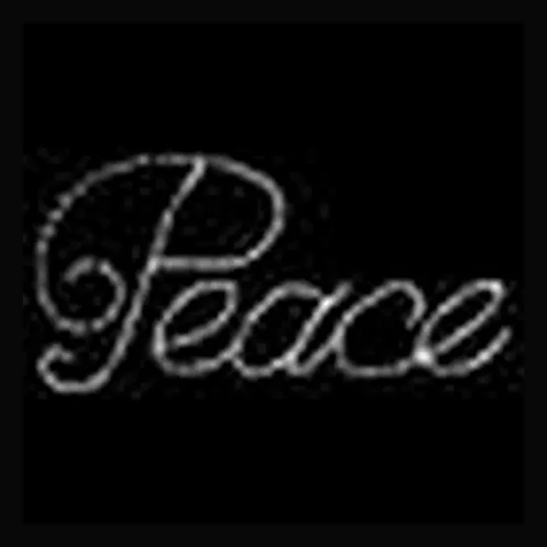 Peace LED Sign - White (52")