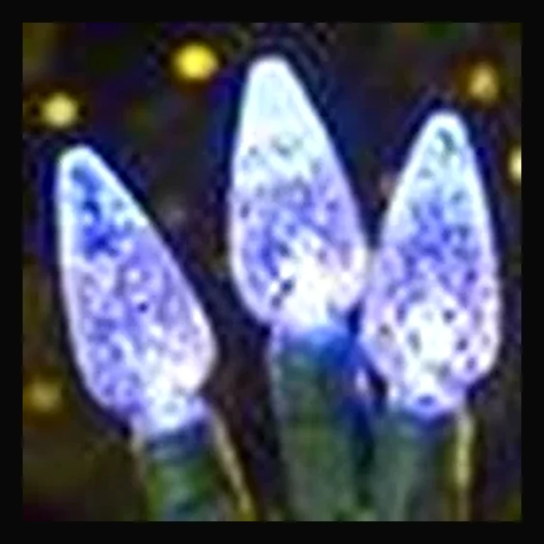 70's LED Strawberries - 35 ft — Ice Blue