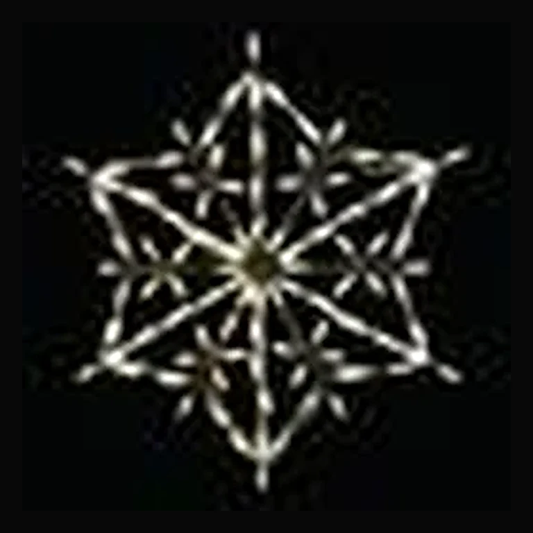 Hexagon Snowflake LED Display - Warm White (30")