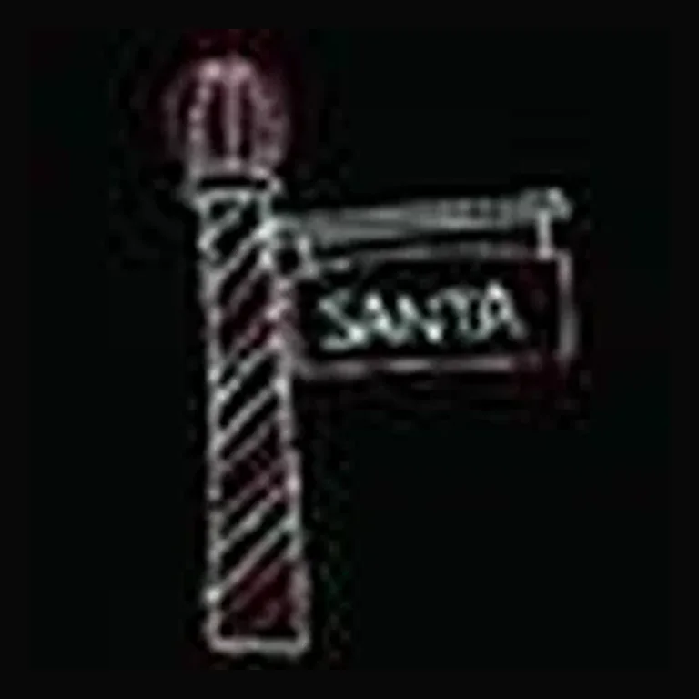Santa's Light Pole with Sign LED Display (41")