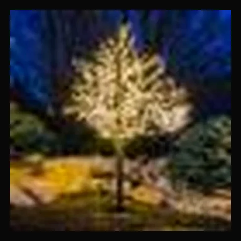 LED 8' Linden Tree, Brown Trunk, Warm White Lights