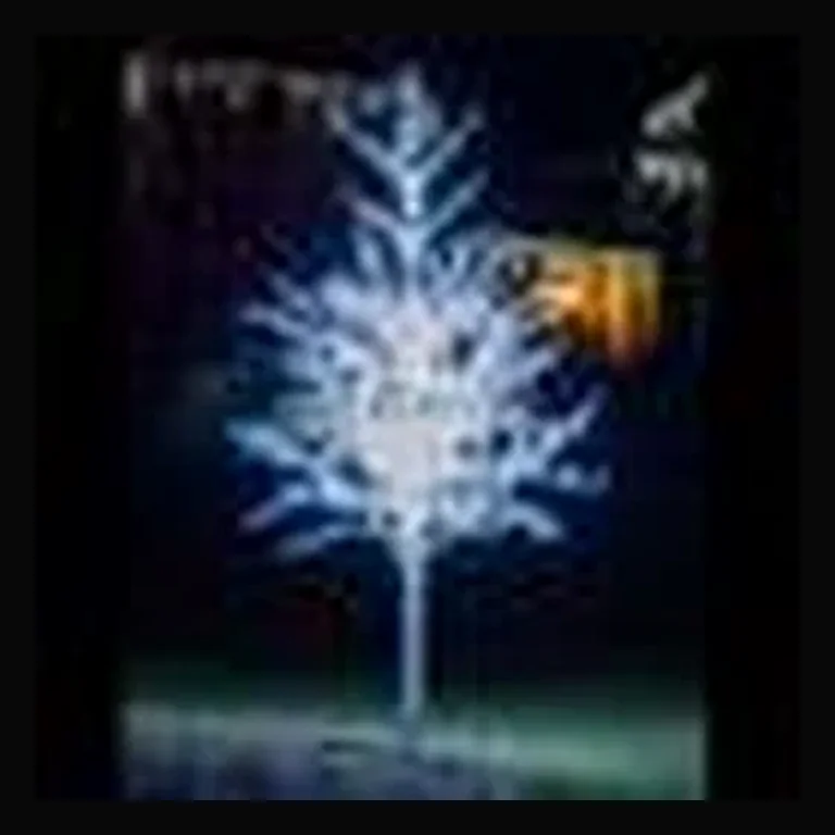 LED 8' Linden Tree, White Trunk, White Lights