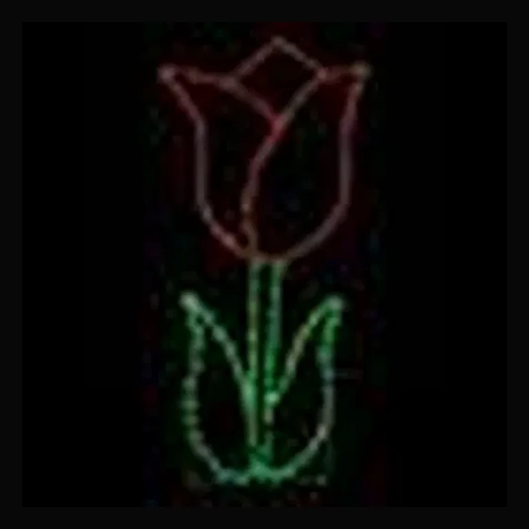 Tulip Flower LED Display - Red (53")