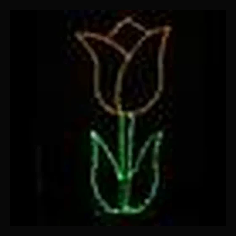 Tulip Flower LED Display - Yellow (53")