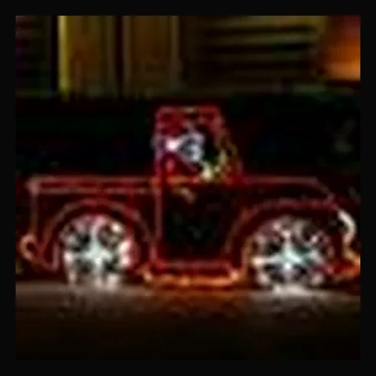 Santa Driving Pickup Truck Animated LED Display