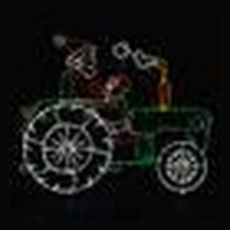 Santa Driving Tractor Animated LED Display