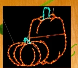 Brite Ideas Double Pumpkin lighted display