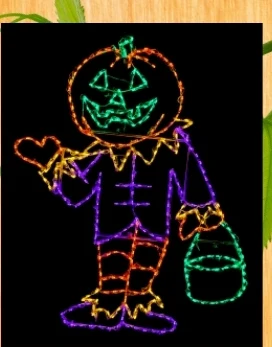 Brite Ideas Pumpkinhead lighted display