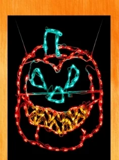 Brite Ideas Pumpkin Scary lighted display